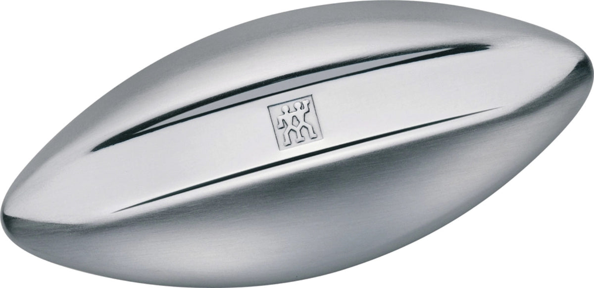 Edelstahlseife, Bicolor, matt-poliert, rostfrei, 95x40mm in Schwarz präsentiert im Onlineshop von KAQTU Design AG. Seifenspender ist von Zwilling Kitchen