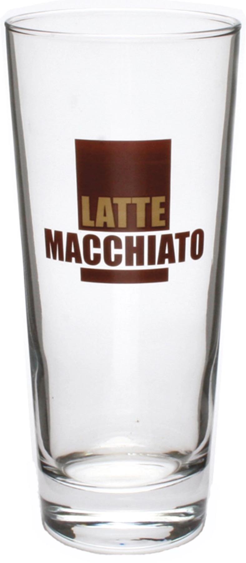Latte Macchiato Frankonia 33cl, Dekor braun 15.2cm in Transparent präsentiert im Onlineshop von KAQTU Design AG. Kaffeetassen ist von swizzglas