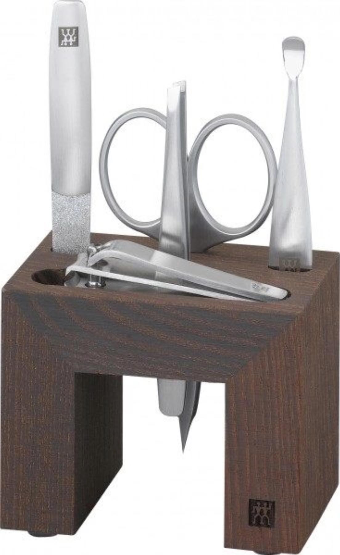5tlg. TWINOX Spa Badstation, Brücke Esche in Mehrfarbig präsentiert im Onlineshop von KAQTU Design AG. Wäschekorb ist von Zwilling Beauty
