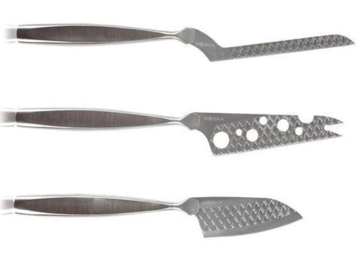 Käsemesser-Set Monaco+ silber Edelstahl in Silber präsentiert im Onlineshop von KAQTU Design AG. Käsezubehör ist von Boska