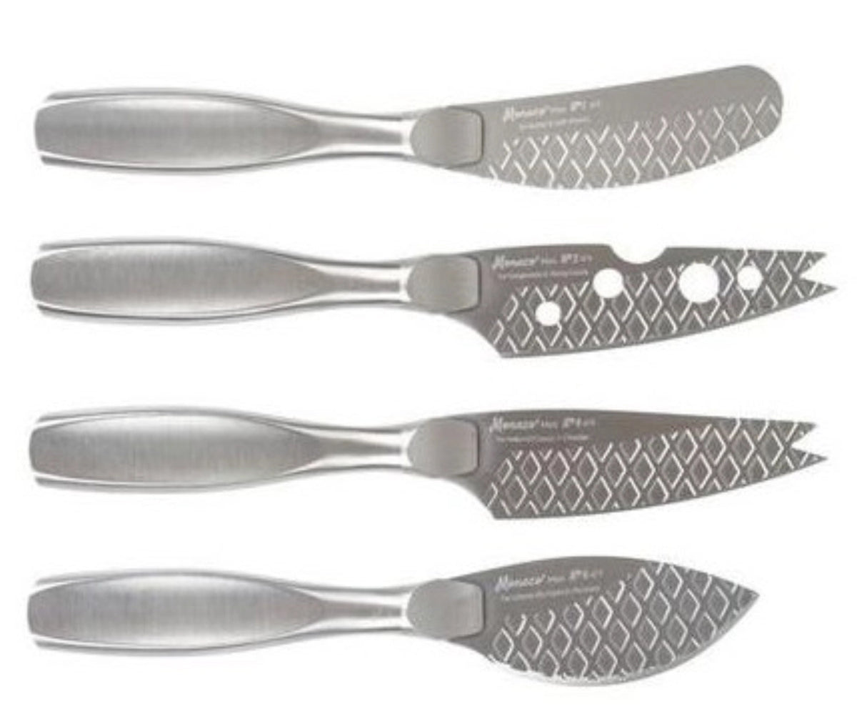 Käsemesser-Set Mini Monaco+ silber Edelstahl in Silber präsentiert im Onlineshop von KAQTU Design AG. Käsezubehör ist von Boska