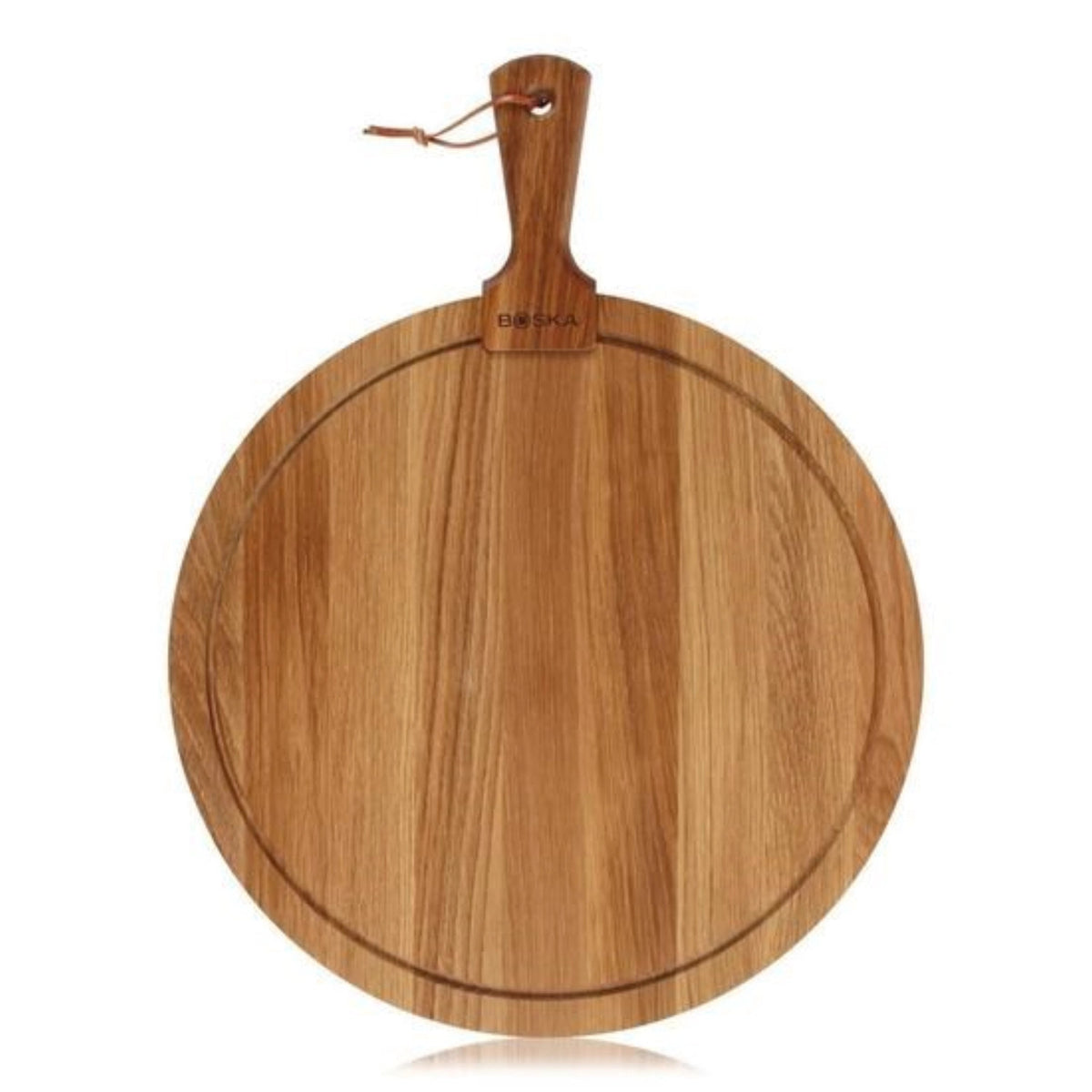 Servierbrett Rund Friends L braun Europ. Eiche 527x402x50 in Braun präsentiert im Onlineshop von KAQTU Design AG. Tablett ist von Boska