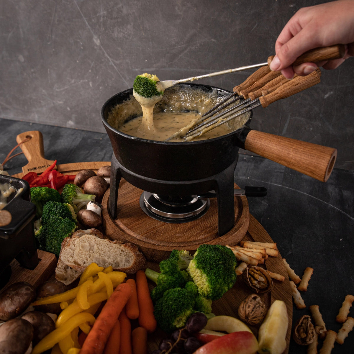 Fondueset Pro L 1.8lt in Schwarz präsentiert im Onlineshop von KAQTU Design AG. Fondue/Raclette ist von Boska
