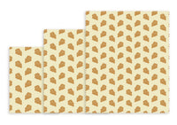 3er Set Bienenwachstuch Käse, 18x20,25x28,33x35.5cm