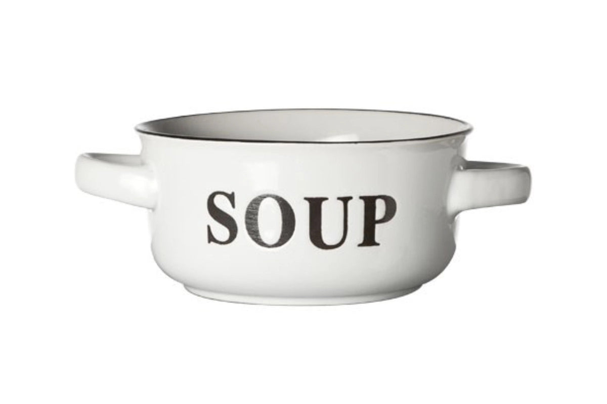 Suppenschüssel "SOUP" weiss, 47cl, 13.5x6.5 cm in Weiss präsentiert im Onlineshop von KAQTU Design AG. Schüssel ist von Cosy & Trendy