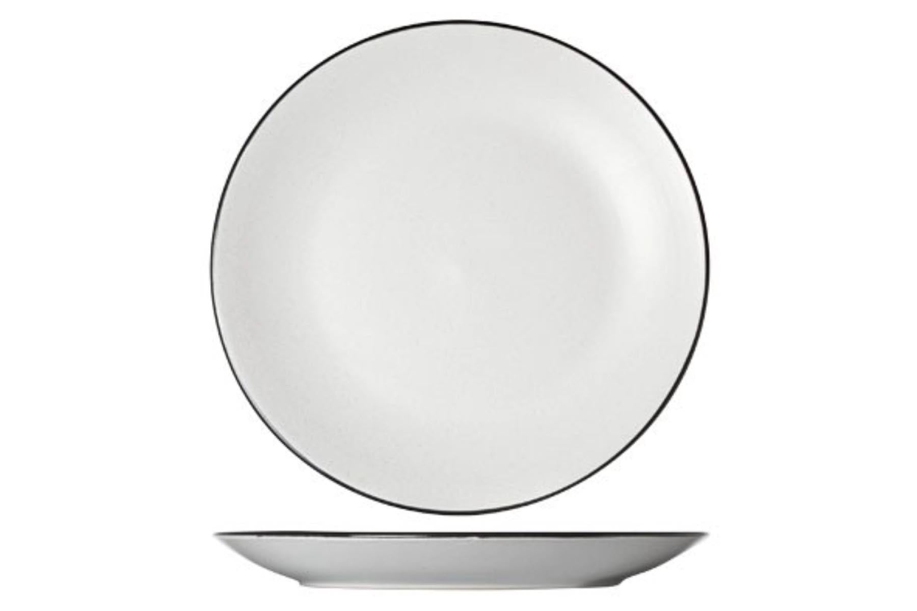 Speckle weiss, Speiseteller, D 27cm in Weiss präsentiert im Onlineshop von KAQTU Design AG. Teller ist von Cosy & Trendy