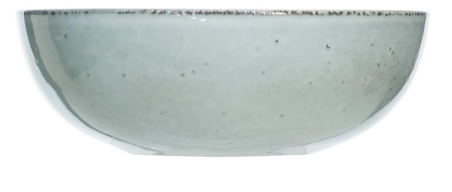 Elegante runde Loft Schüssel in Grau, Durchmesser 20,5 cm und Höhe 7,2 cm, ideal für stilvolle Tischdekoration und Servieren.