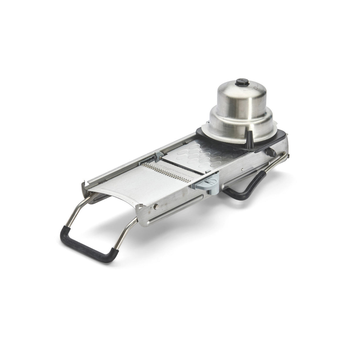 Mandoline Ultra Revolution mit 3 Juliennes Klingen in Silber präsentiert im Onlineshop von KAQTU Design AG. Küchenhelfer ist von de Buyer