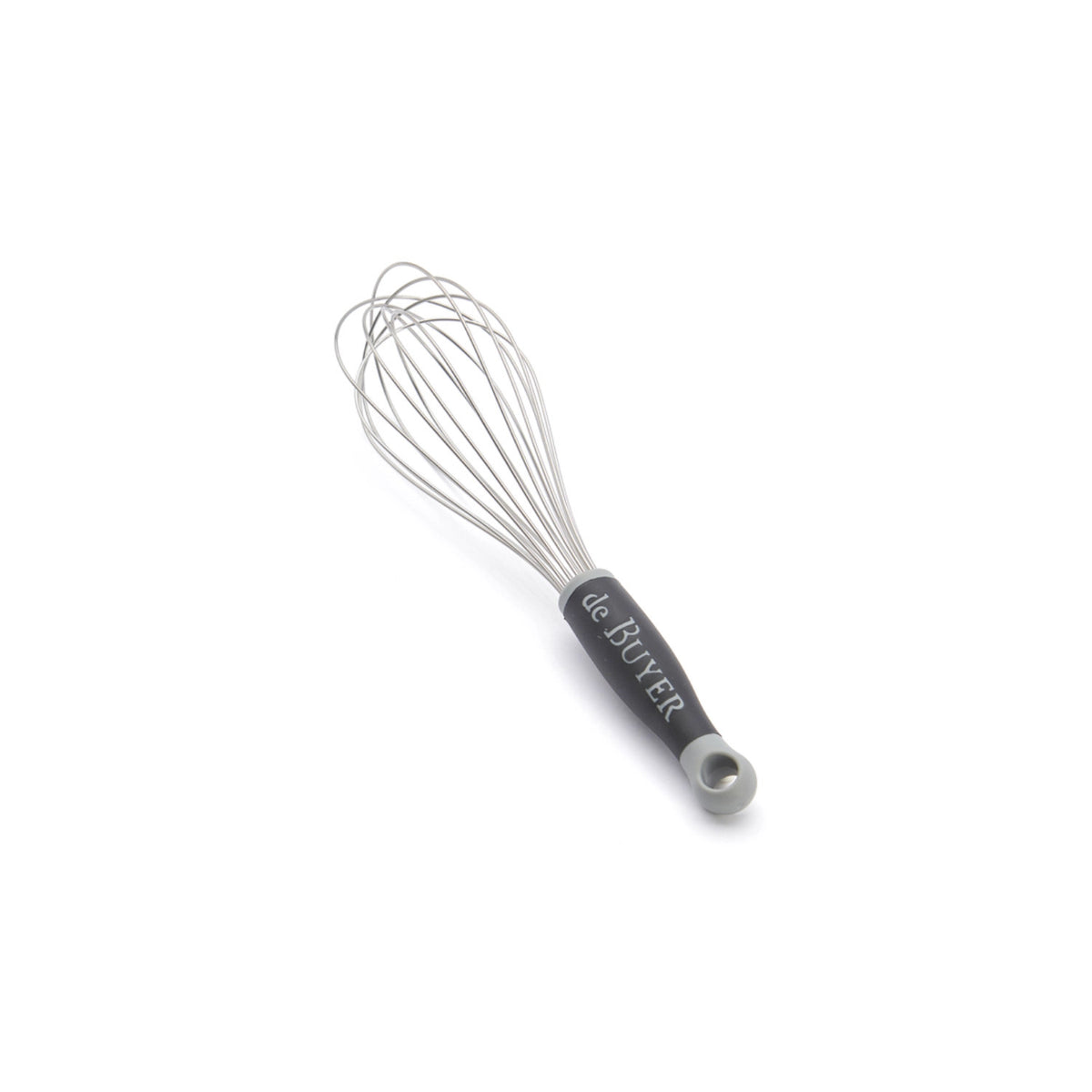 Schneebesen 25cm Edelstahl mit Gummigriff in Silber präsentiert im Onlineshop von KAQTU Design AG. Schwingbesen ist von de Buyer