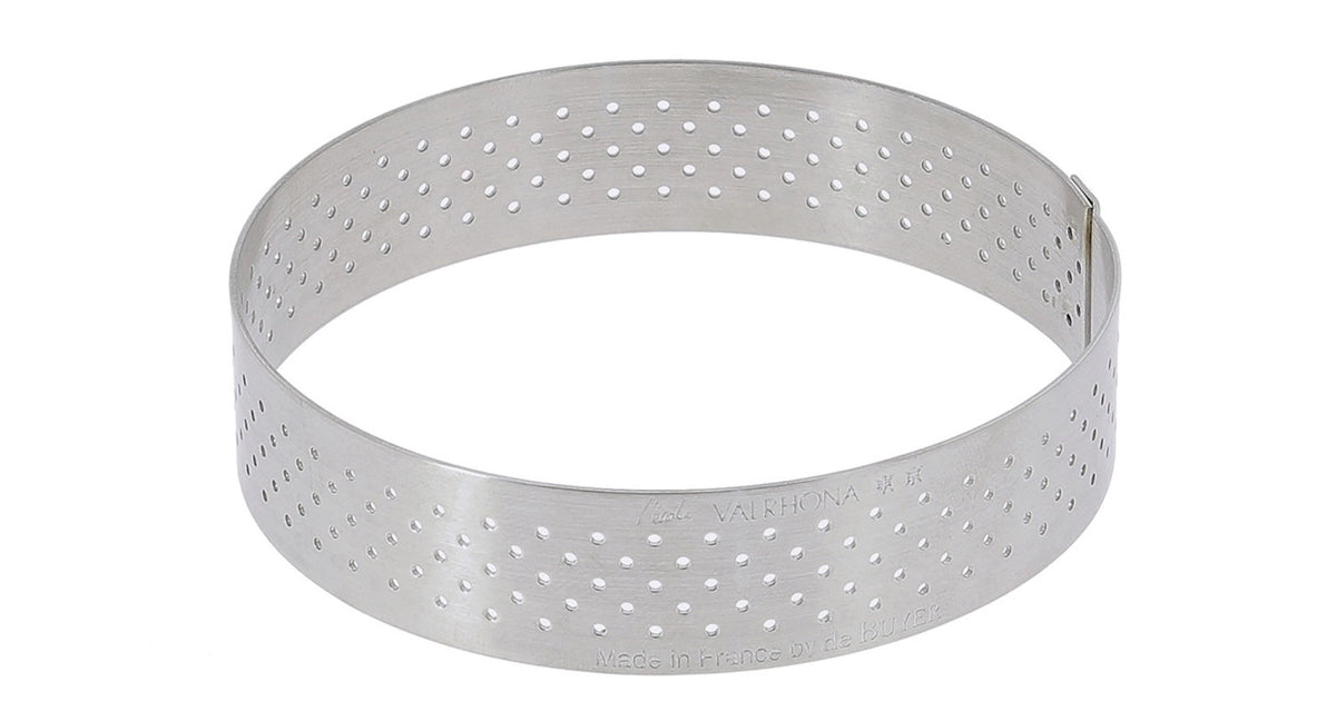 Tortenring rund perforiert D8.5cm H2cm in Silber präsentiert im Onlineshop von KAQTU Design AG. Küchenhelfer ist von de Buyer