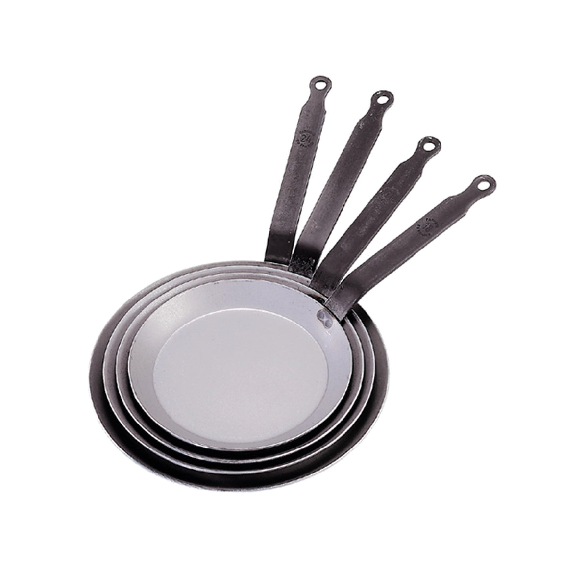 CARBONE PLUS Crêpes Pfanne Ø 24cm, Induktion in Silber präsentiert im Onlineshop von KAQTU Design AG. Bratpfanne ist von de Buyer