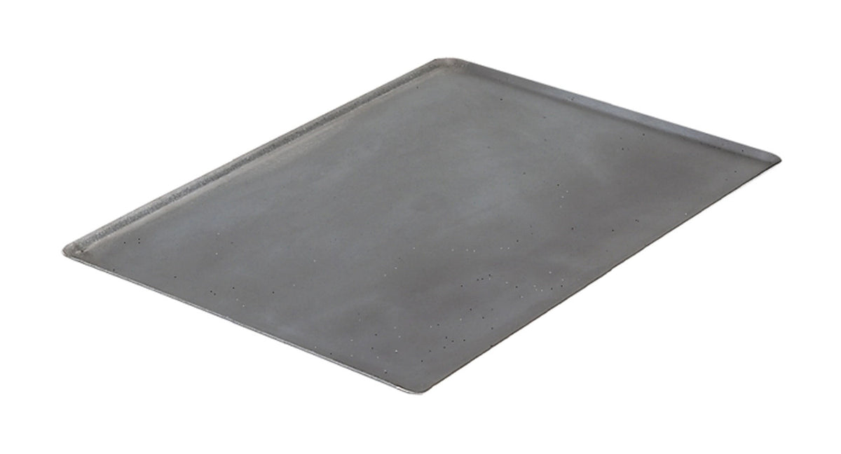 Backblech 60x40cm H: 1cm, schräge Kanten in Silber präsentiert im Onlineshop von KAQTU Design AG. Backform / Backblech ist von de Buyer