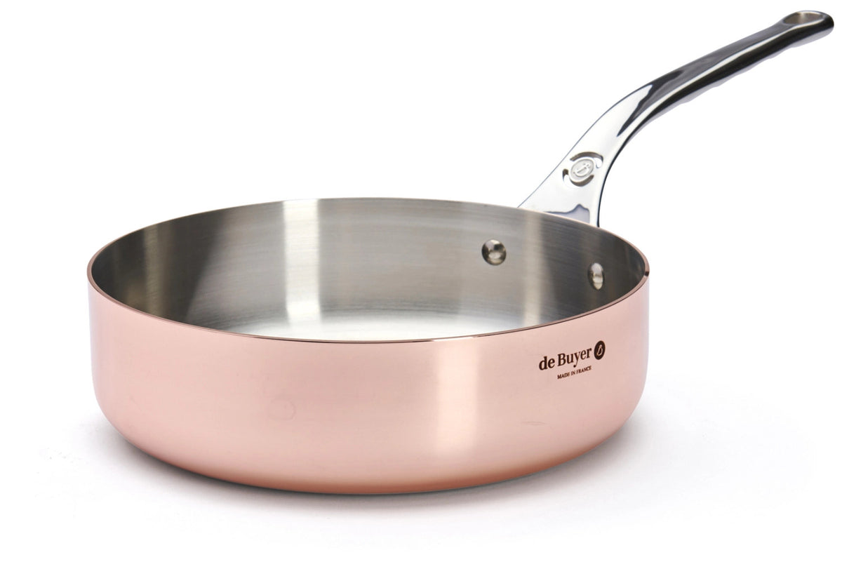 PRIMA MATERA Sauteuse gerade KupferEdelst. Ø24cm,Induktion in Kupfer präsentiert im Onlineshop von KAQTU Design AG.  ist von de Buyer