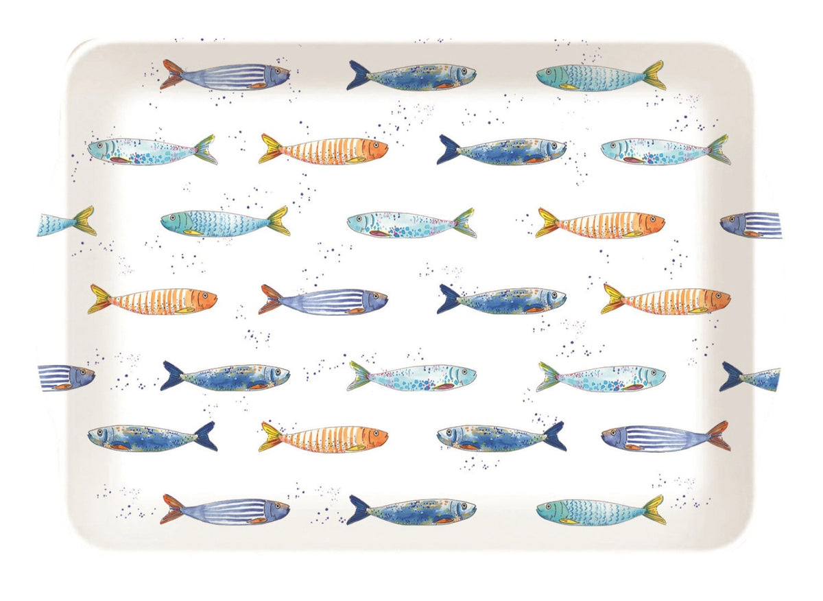 Bord de Mer Tablett m. Griffen 33x22cm in Mehrfarbig präsentiert im Onlineshop von KAQTU Design AG. Tablett ist von Easy Life