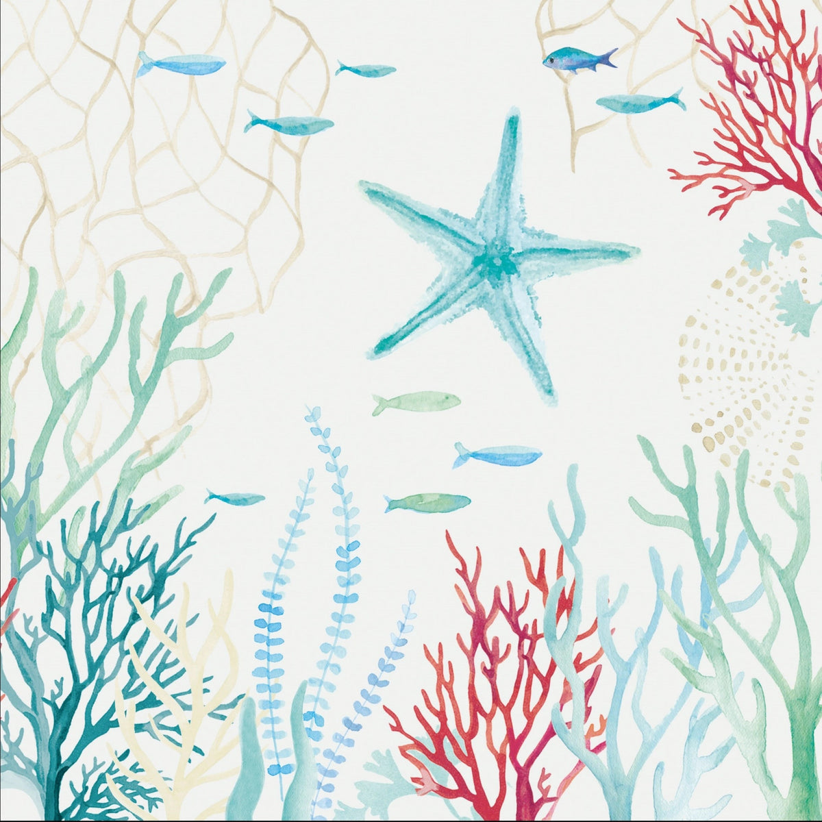 Under the Sea Servietten 20 Stk., 33x33cm in Mehrfarbig präsentiert im Onlineshop von KAQTU Design AG. Tischset ist von Easy Life