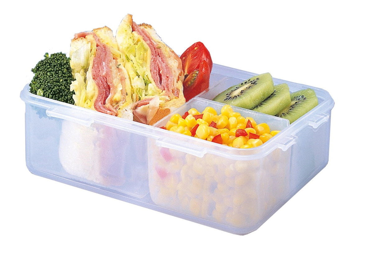 Vorratsdose mit Einsätzen 1lt 20.5×13.4×6.9cm in Transparent präsentiert im Onlineshop von KAQTU Design AG. Aufbewahrungsdose ist von Lock&Lock