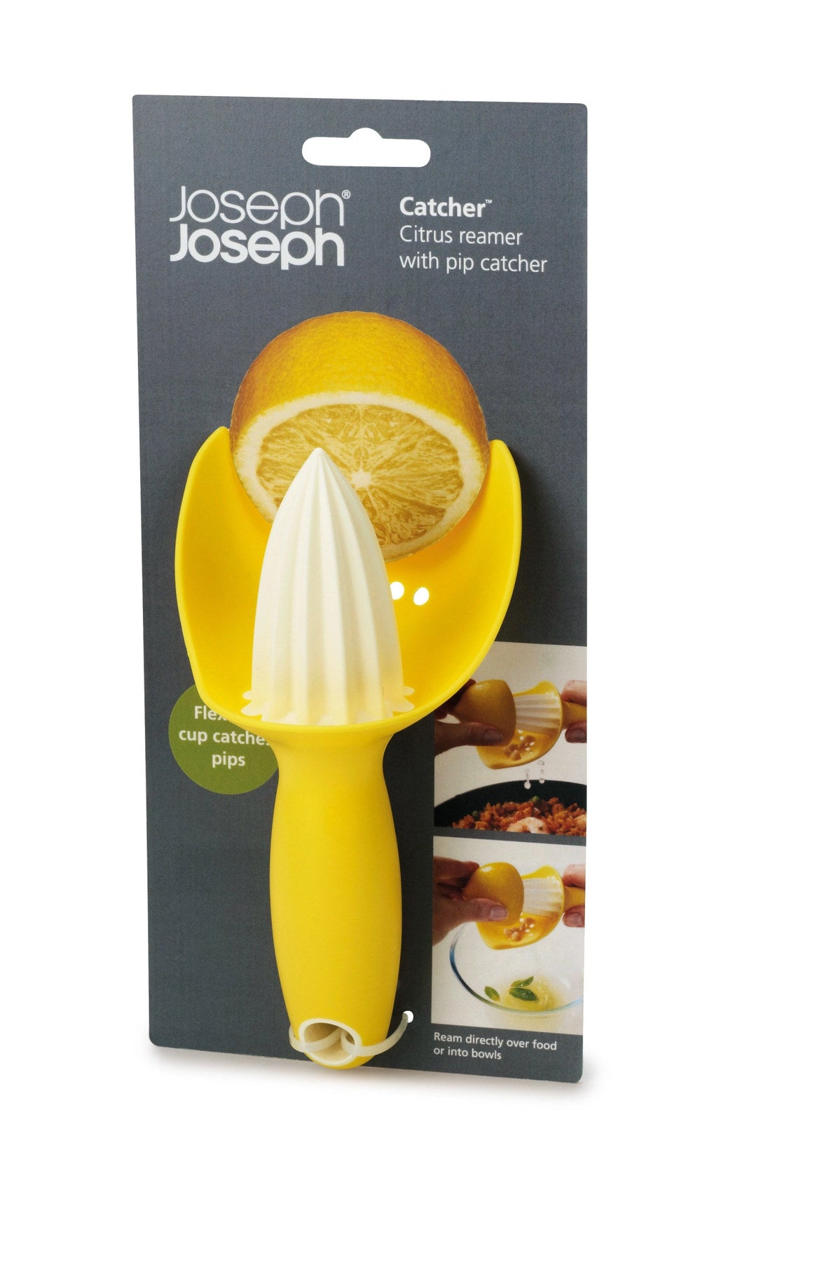 Zitruspresse gelb, 16.5x8.5x7 cm in Gelb präsentiert im Onlineshop von KAQTU Design AG. Küchenhelfer ist von Joseph Joseph