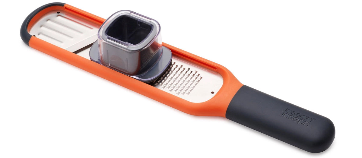 Handi-Grate 2-in-1 Mini Reibe, orange, 28.5x5.7x4.3 cm in Orange präsentiert im Onlineshop von KAQTU Design AG. Küchenhelfer ist von Joseph Joseph