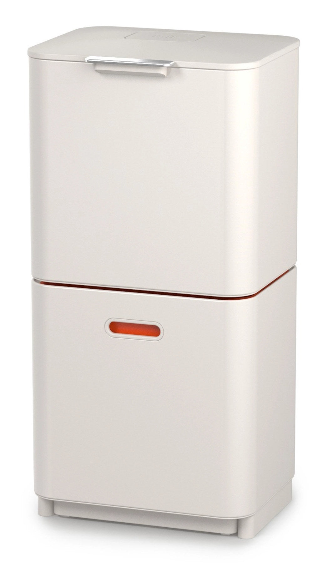 Totem Max 60L, stone in Silber präsentiert im Onlineshop von KAQTU Design AG. Mülleimer ist von Joseph Joseph