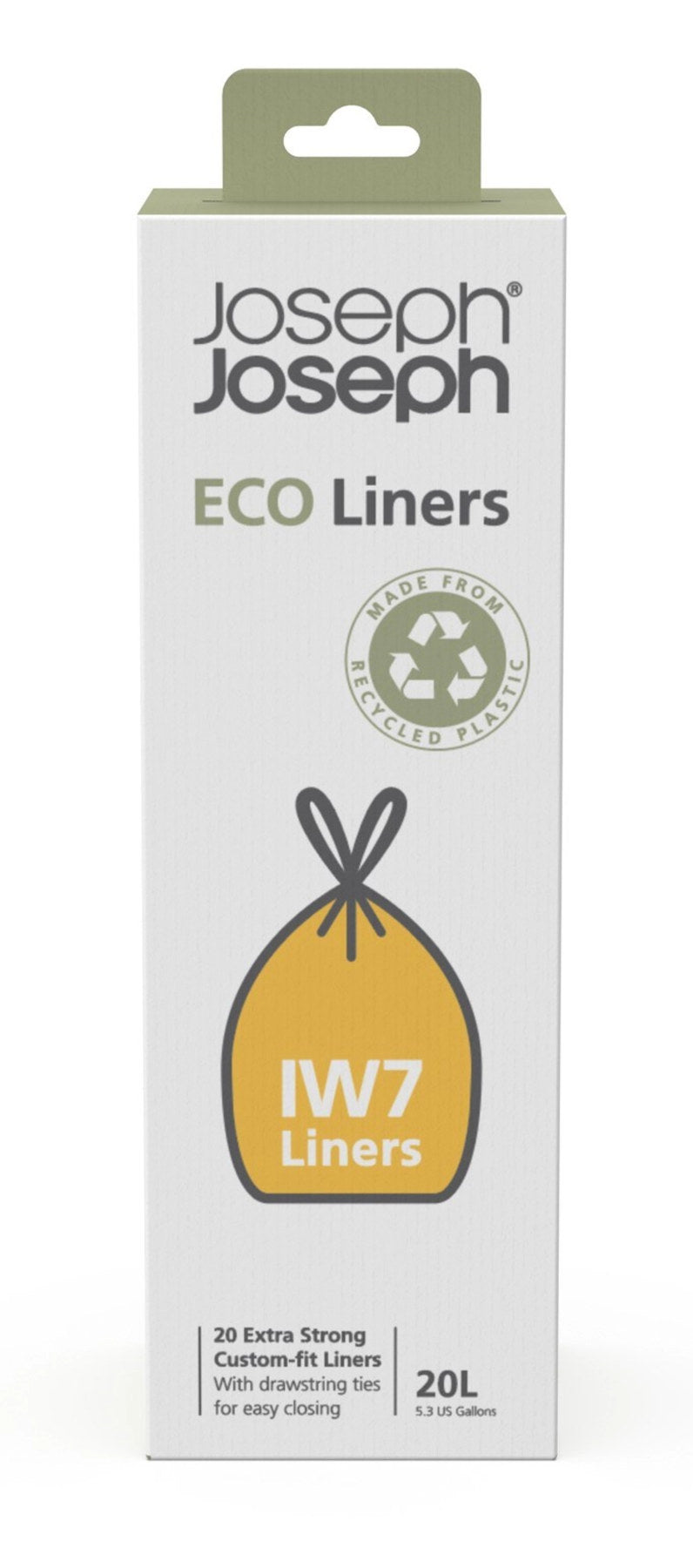IW7 20 L Eco Müllbeutel Recycelte Müllbeutel 20erPack in Silber präsentiert im Onlineshop von KAQTU Design AG. Mülleimer ist von Joseph Joseph