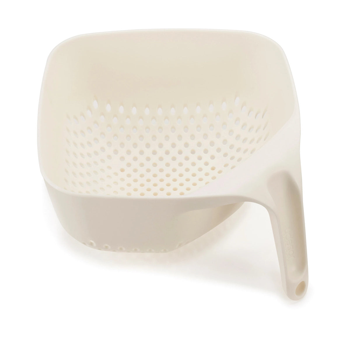 Sieb quadratisch, stapelbar, gross, weiss, 19x20.5x11.4 cm in Weiss präsentiert im Onlineshop von KAQTU Design AG. Küchensieb ist von Joseph Joseph