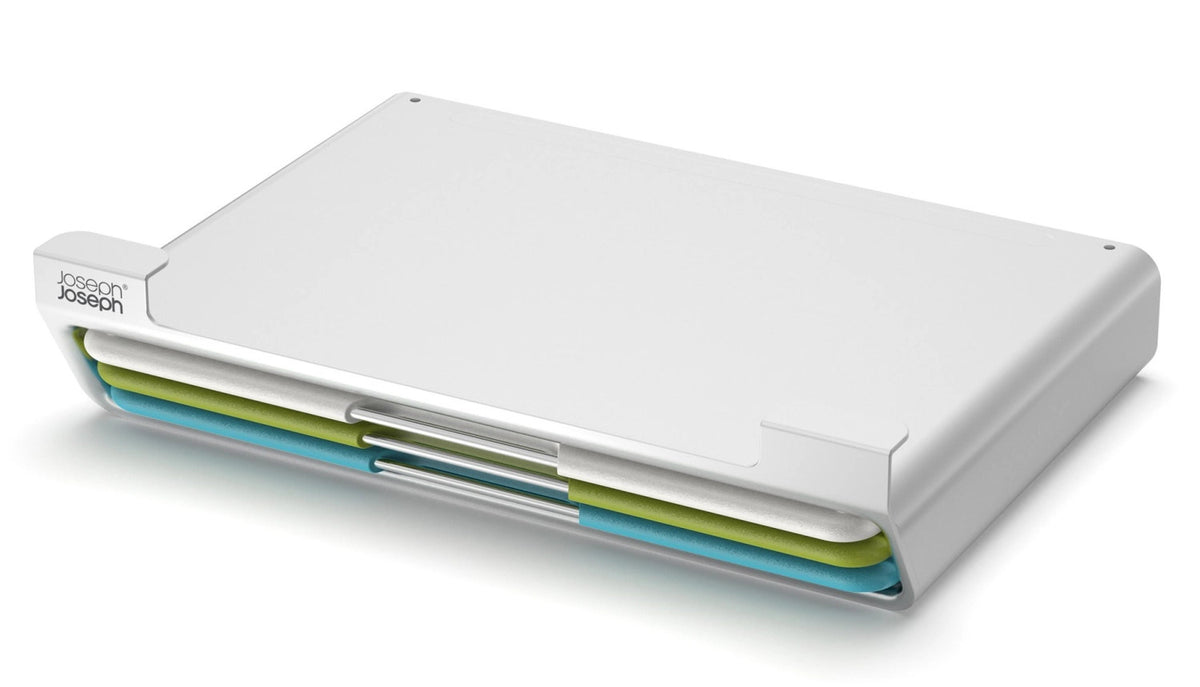 Folio Slim 3-teiliges Regaleinhänge-Schneidebrett-Set in Mehrfarbig präsentiert im Onlineshop von KAQTU Design AG. Schneidbrett ist von Joseph Joseph