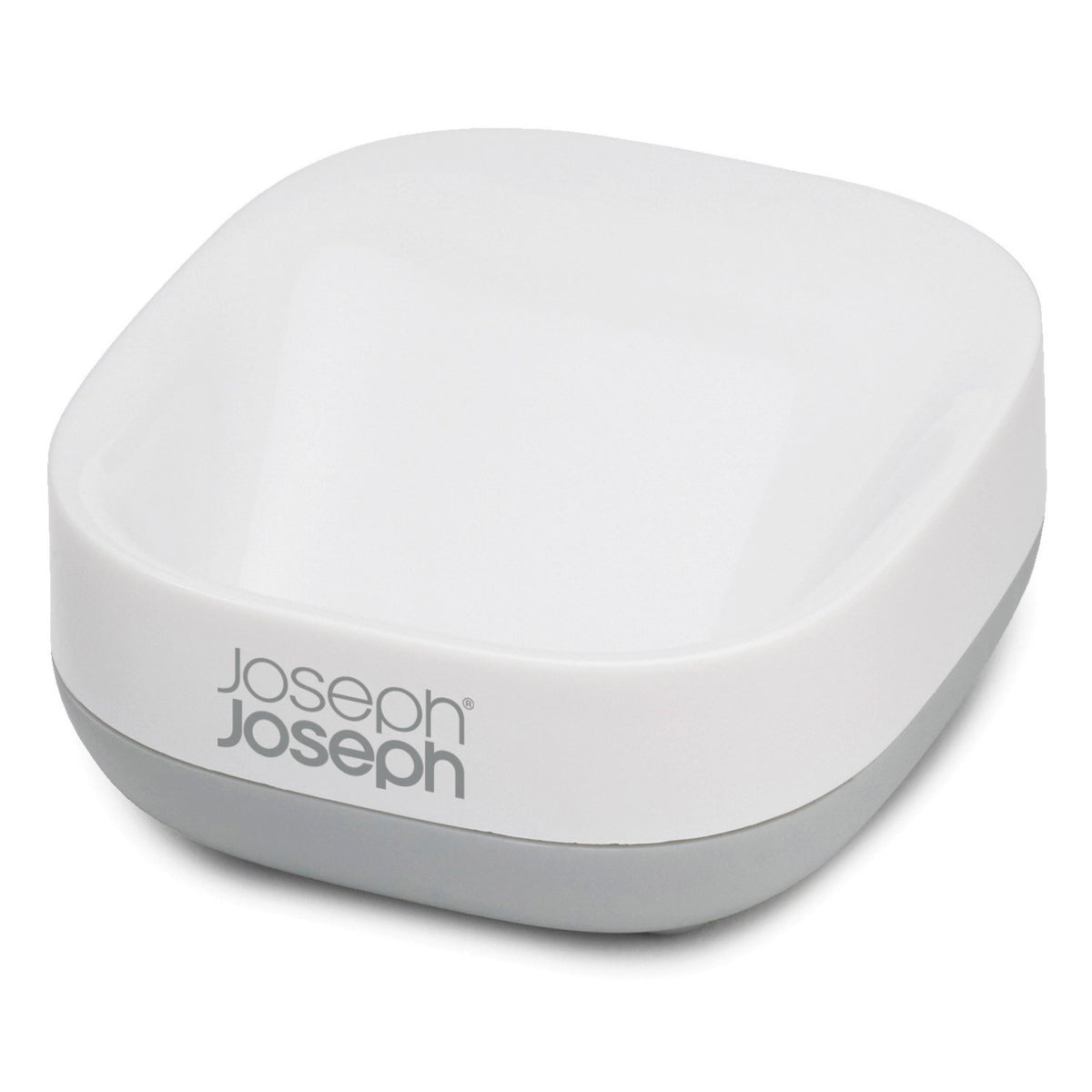 Slim Compact Seifenbehälter weiss grau, 7.4x7.9x3.6 cm in Weiss präsentiert im Onlineshop von KAQTU Design AG. Seifenspender ist von Joseph Joseph