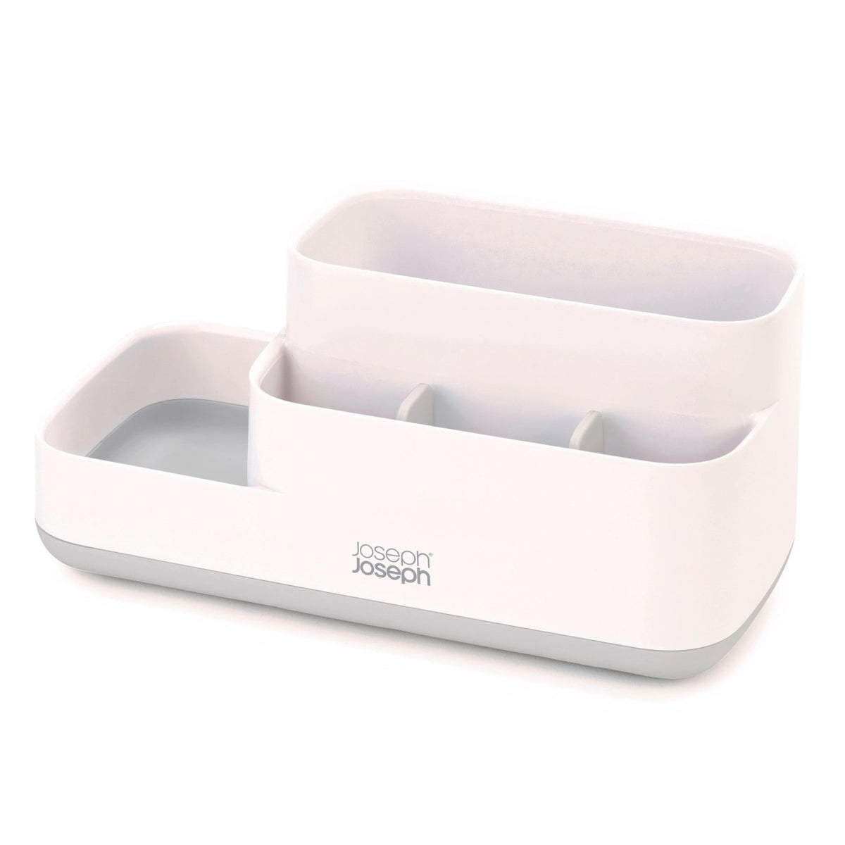 EasyStore Badezimmer Caddy weiss grau, 5x12x12 cm in Weiss präsentiert im Onlineshop von KAQTU Design AG. Badzubehör ist von Joseph Joseph
