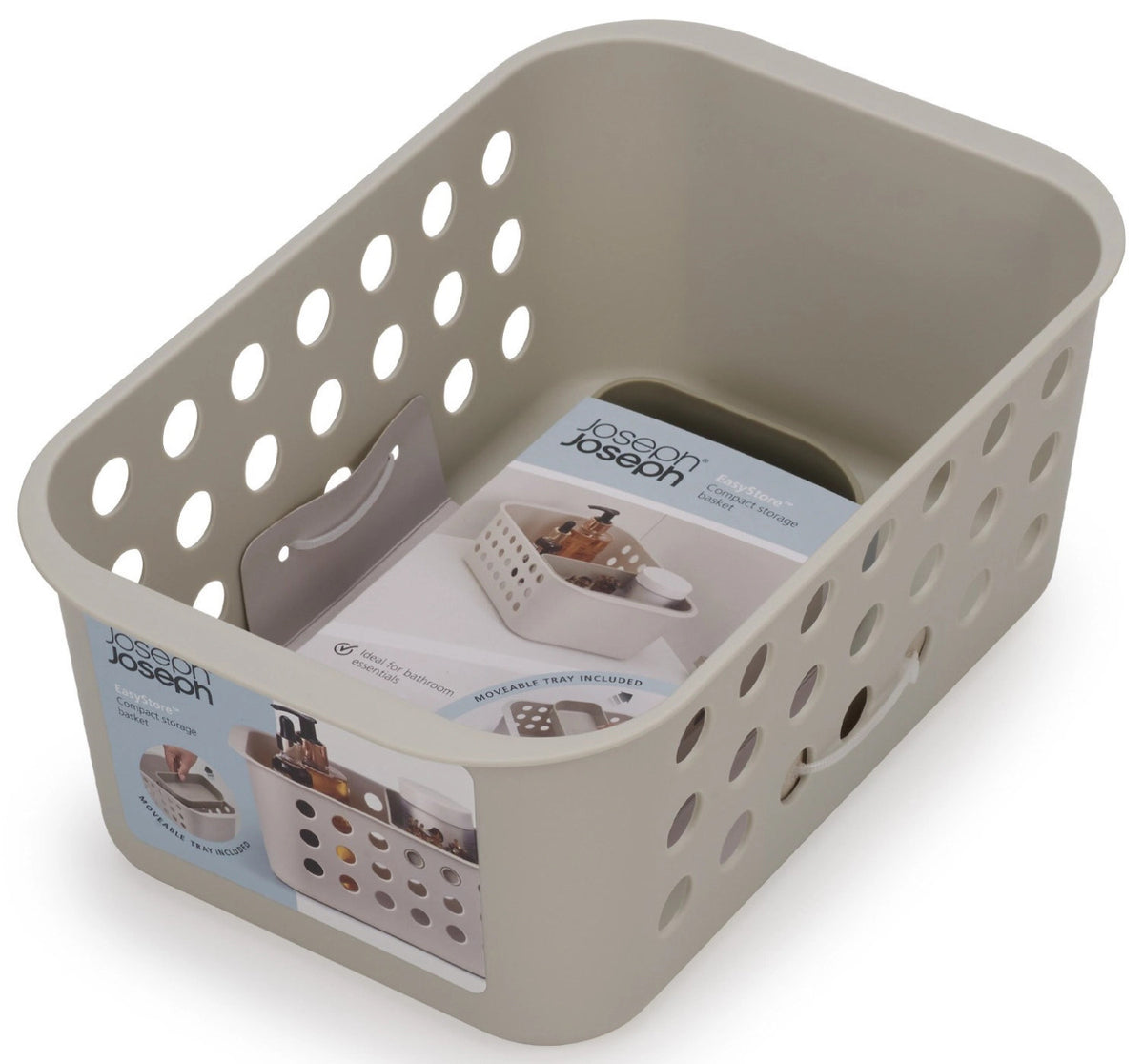EasyStore Aufbewahrungskorb in Beige präsentiert im Onlineshop von KAQTU Design AG. Aufbewahrungsbehälter ist von Joseph Joseph