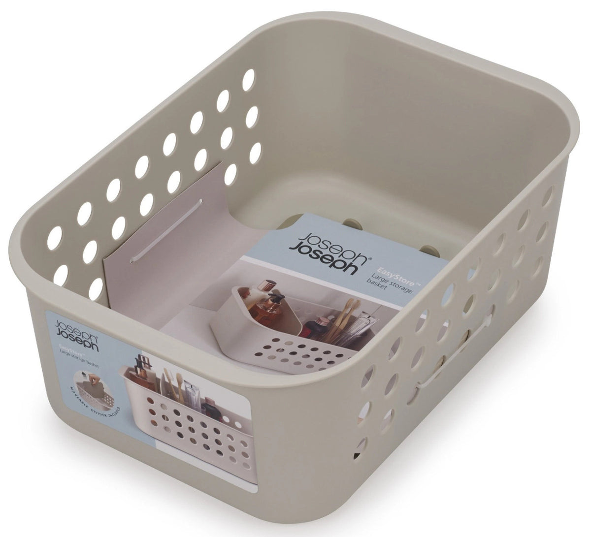 EasyStore Aufbewahrungskorb in Beige präsentiert im Onlineshop von KAQTU Design AG. Aufbewahrungsbehälter ist von Joseph Joseph