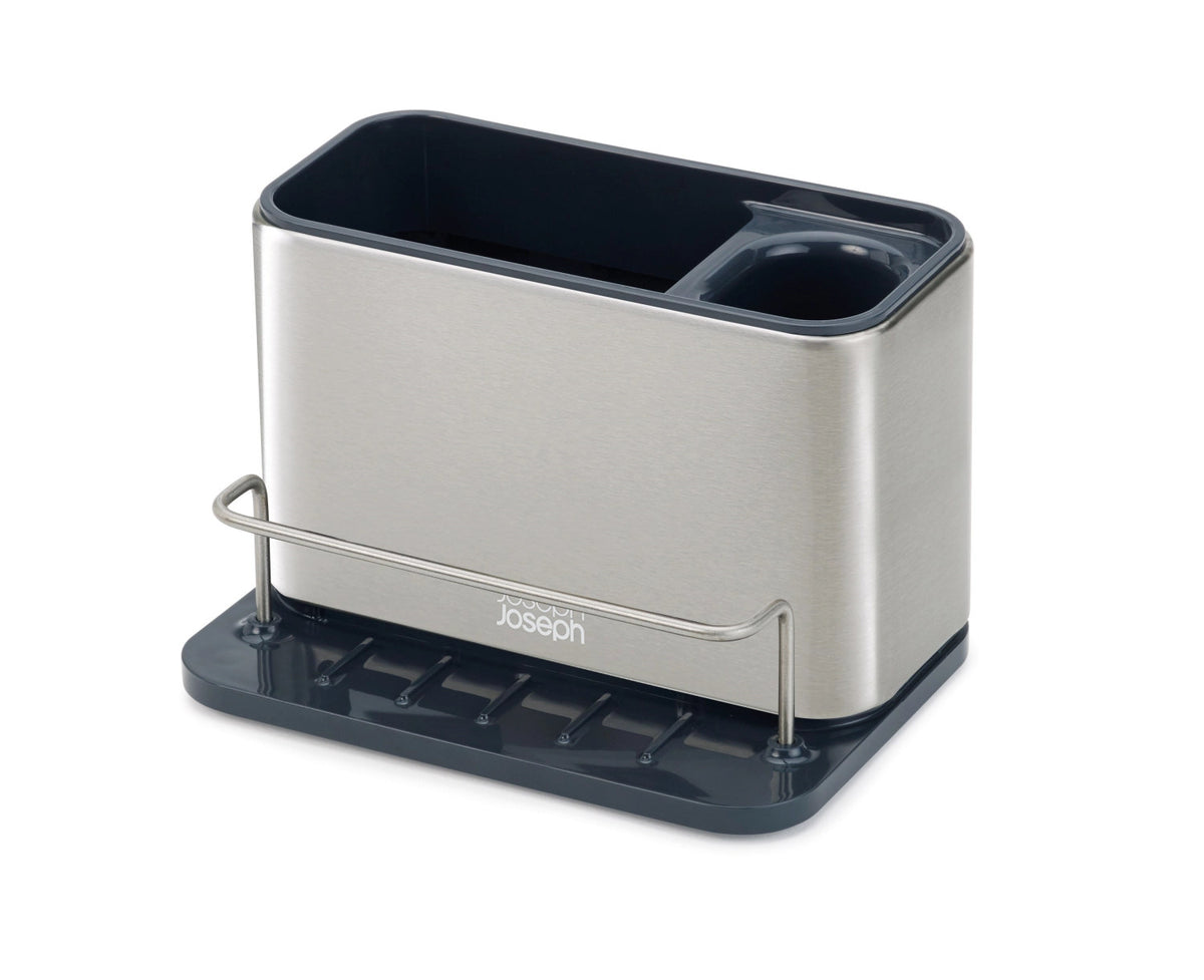 Surface Sink Tidy, gross, 18x12.5x12.8 cm in Silber präsentiert im Onlineshop von KAQTU Design AG. Badzubehör ist von Joseph Joseph
