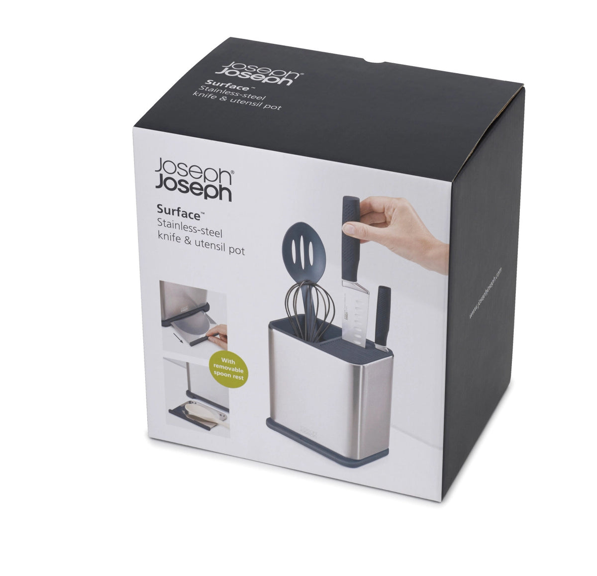 Surface Utensilienhalter, 18x20x13cm in Silber präsentiert im Onlineshop von KAQTU Design AG. Abwasch ist von Joseph Joseph