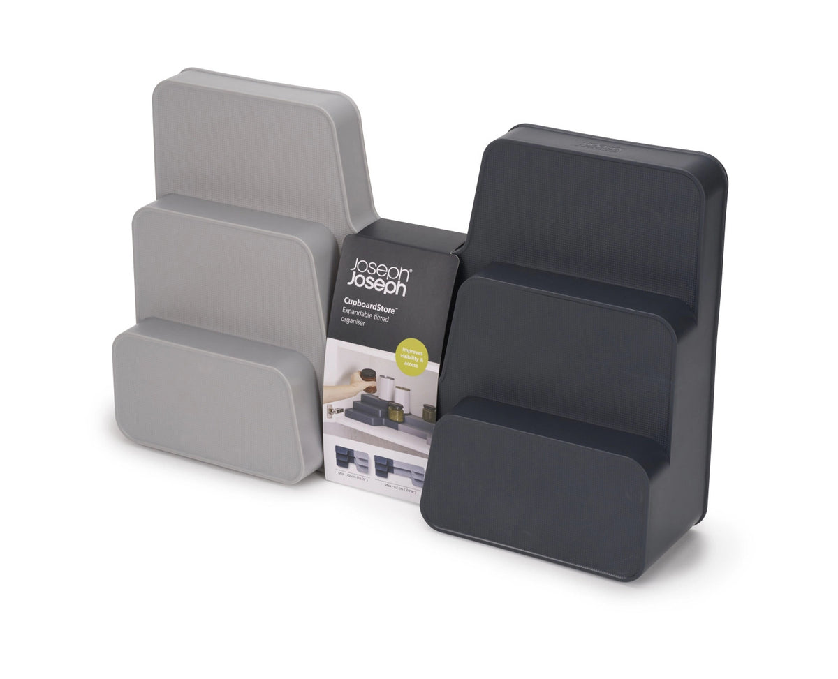 CupboardStore Organizer, erweiterbar in Grau präsentiert im Onlineshop von KAQTU Design AG. Küchenhelfer ist von Joseph Joseph