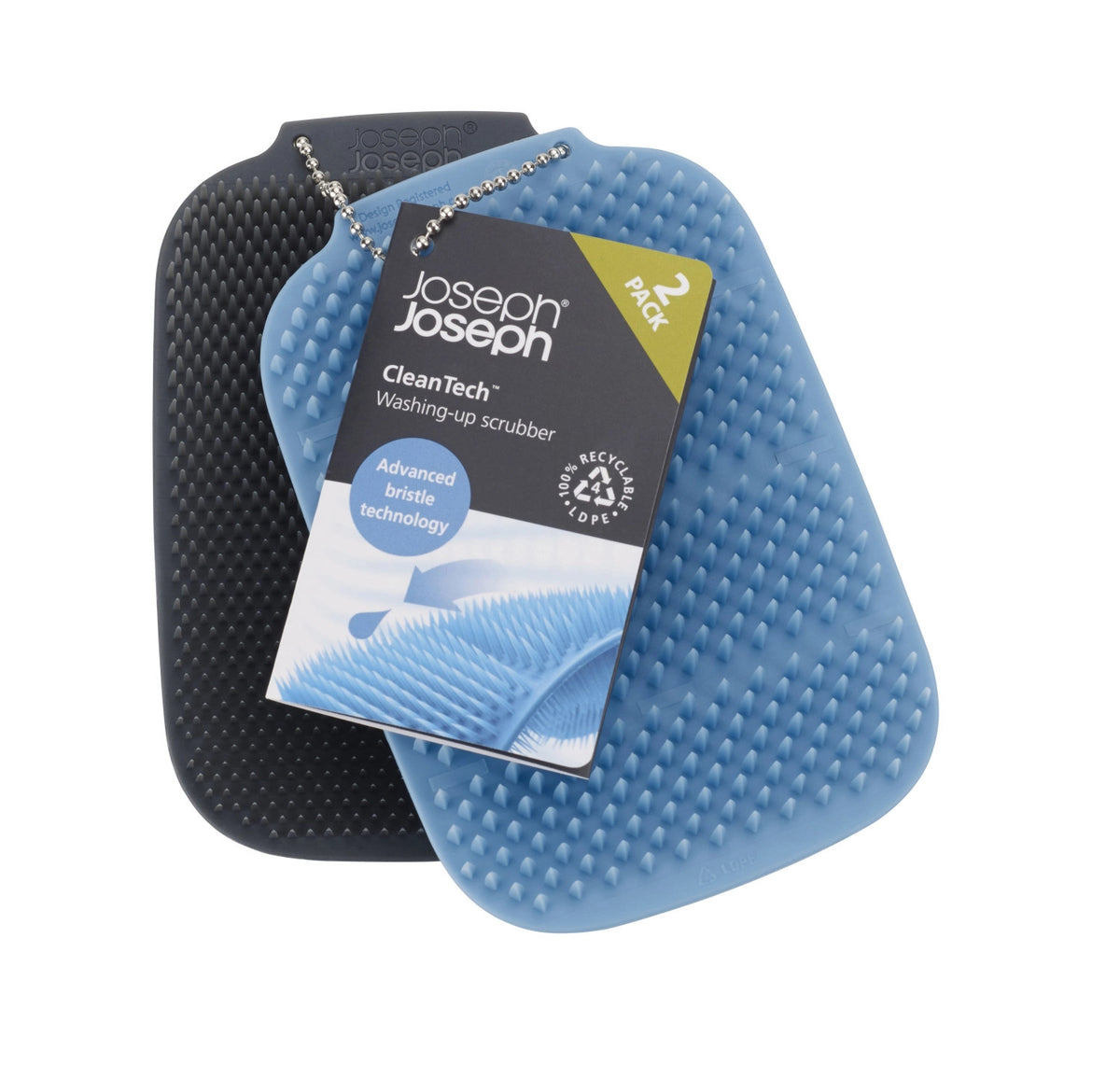 2er Set CleanTech Spülbürste Blau Grau in Blau präsentiert im Onlineshop von KAQTU Design AG. Reinigung & Wäsche ist von Joseph Joseph
