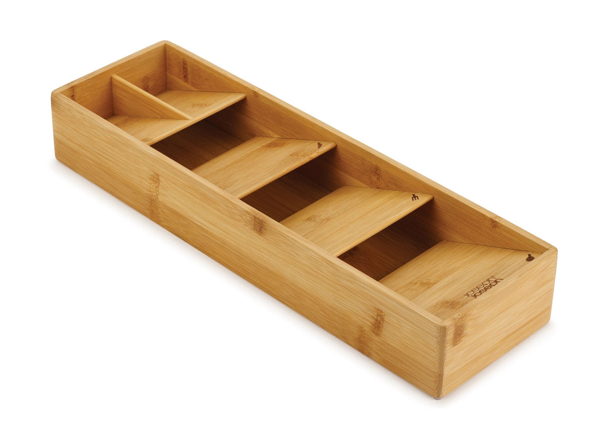 DrawerStore Kompakter Besteckkasten aus Bambus in Braun präsentiert im Onlineshop von KAQTU Design AG. Küchenhelfer ist von Joseph Joseph