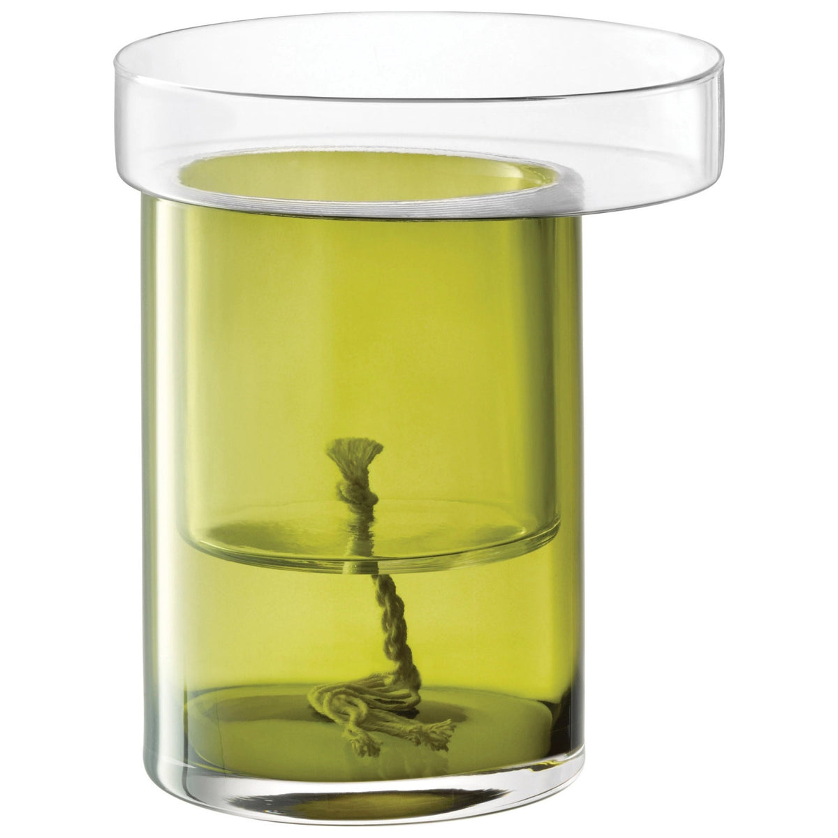 Pflanzentopf Balcony selbstwässernd H27 Ø22 cm klar/olivgrün in Grün präsentiert im Onlineshop von KAQTU Design AG. Vase ist von LSA