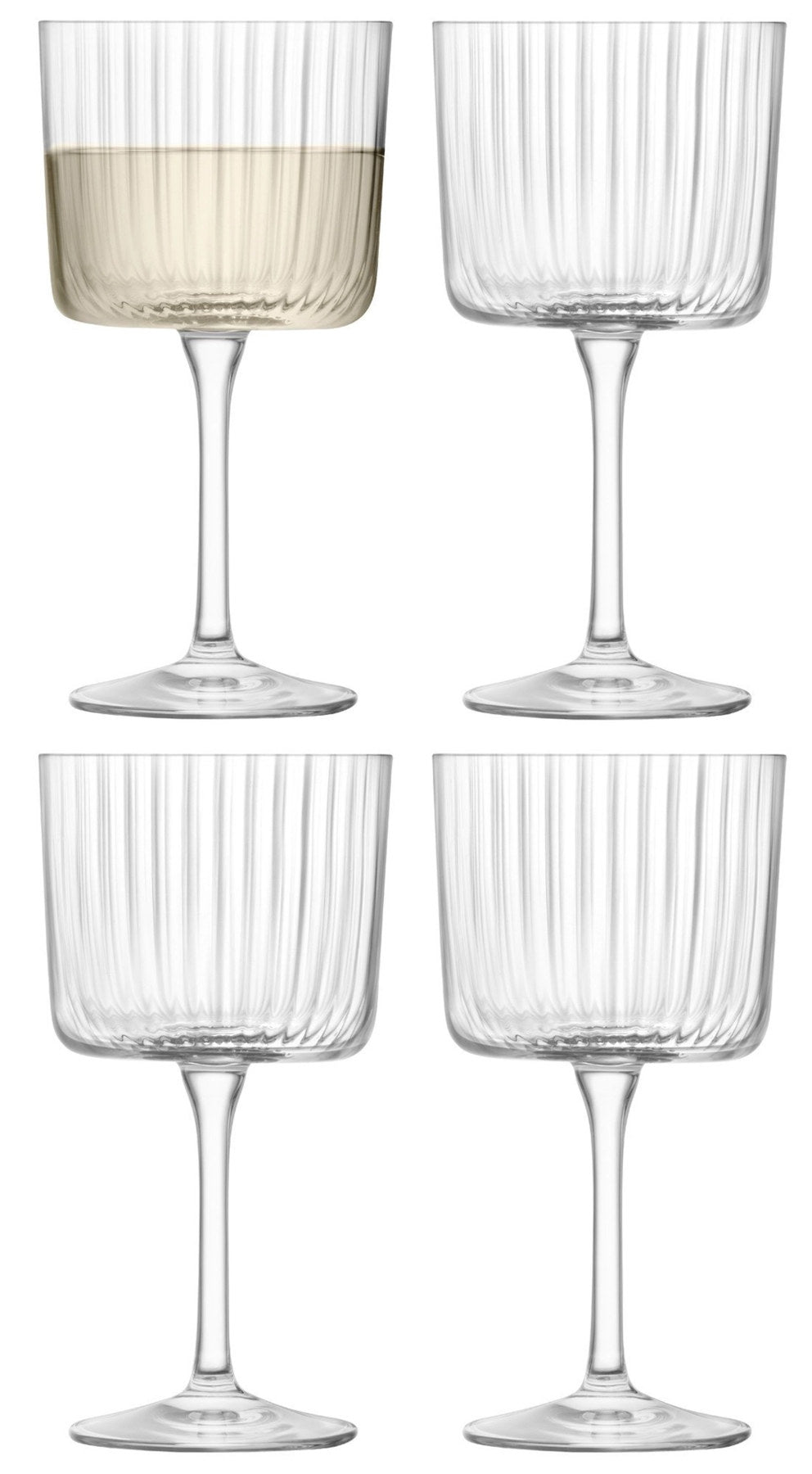 4er Set Gio Line Weingläser 250ml Klar in Transparent präsentiert im Onlineshop von KAQTU Design AG. Wein- & Sektglas ist von LSA