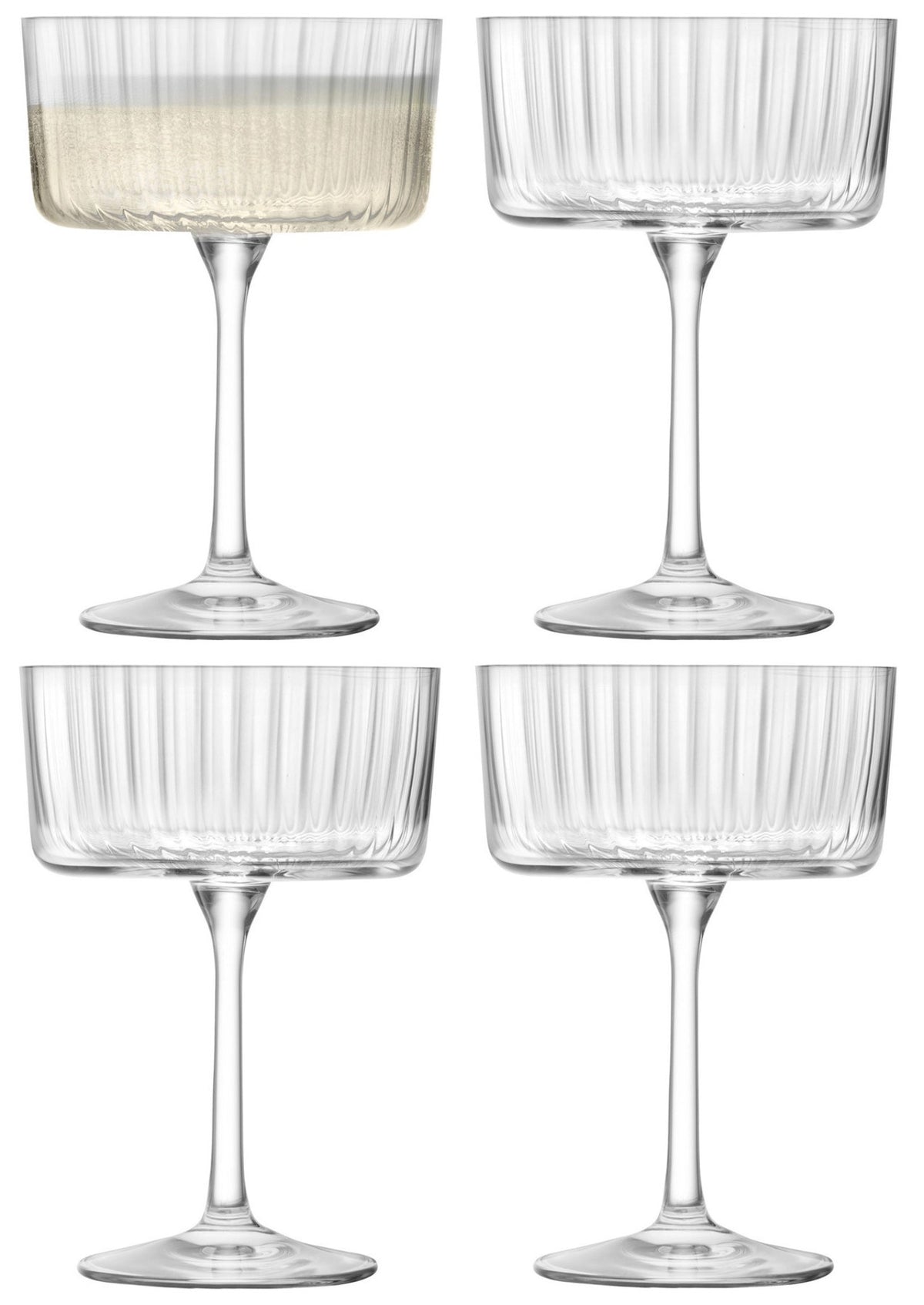4er Set Gio Line Champagner/Cocktail Gläser 230ml Klar in Transparent präsentiert im Onlineshop von KAQTU Design AG. Wein- & Sektglas ist von LSA