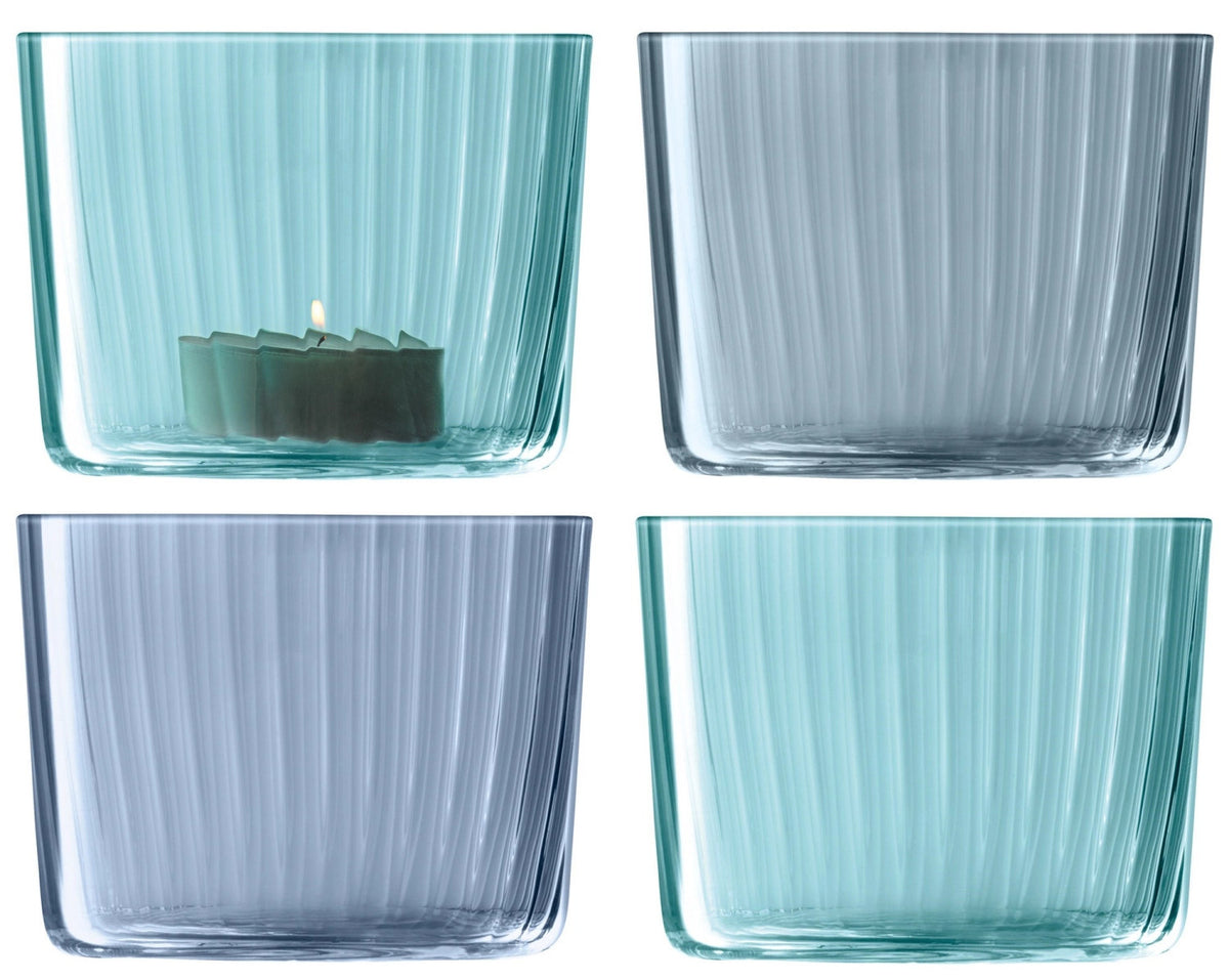 4er Set Gems Teelichthalter H6cm Saphir assort. in Blau präsentiert im Onlineshop von KAQTU Design AG. Teelichthalter ist von LSA