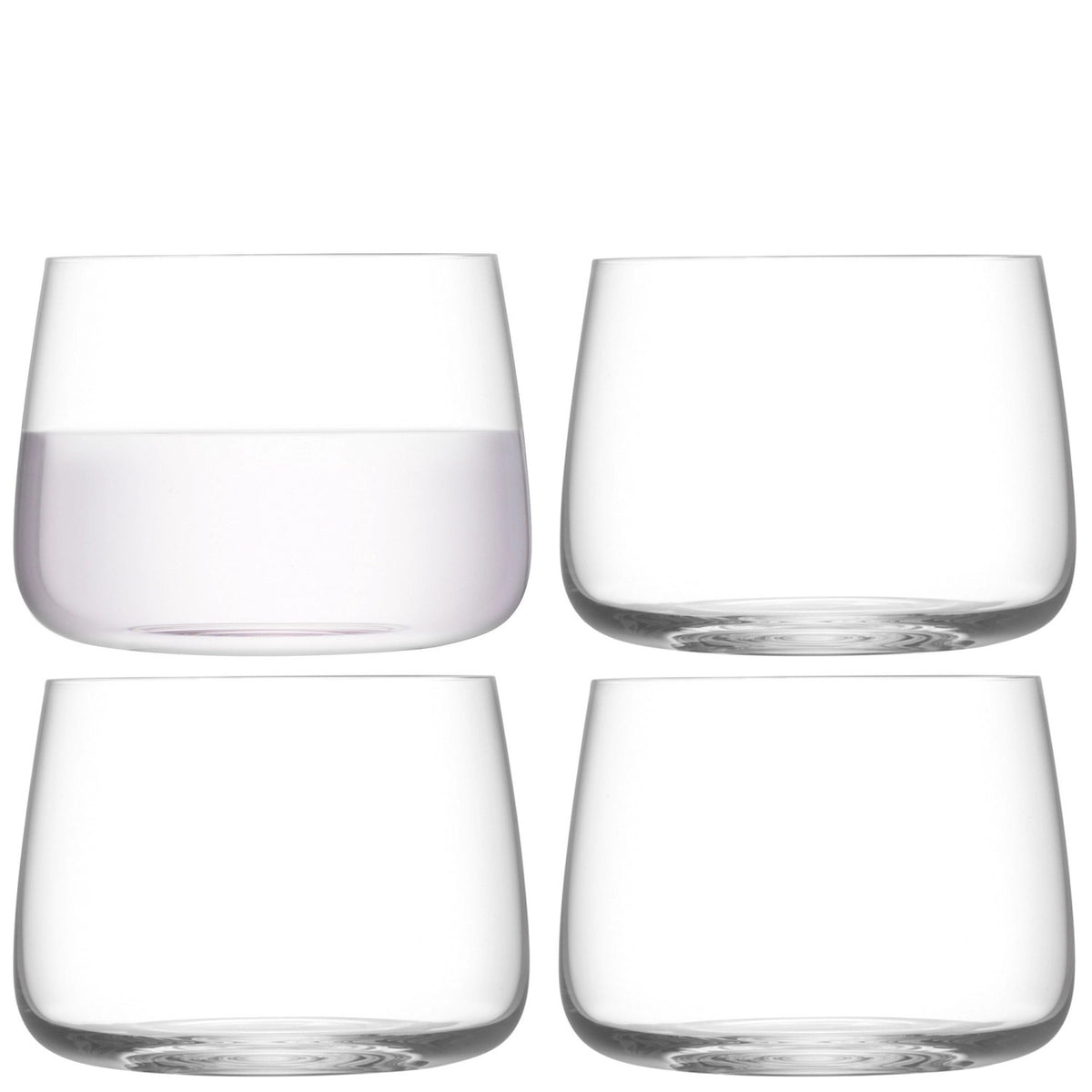 4er Set Metropolitan Stemless Glas 360ml klar in Transparent präsentiert im Onlineshop von KAQTU Design AG. Wein- & Sektglas ist von LSA