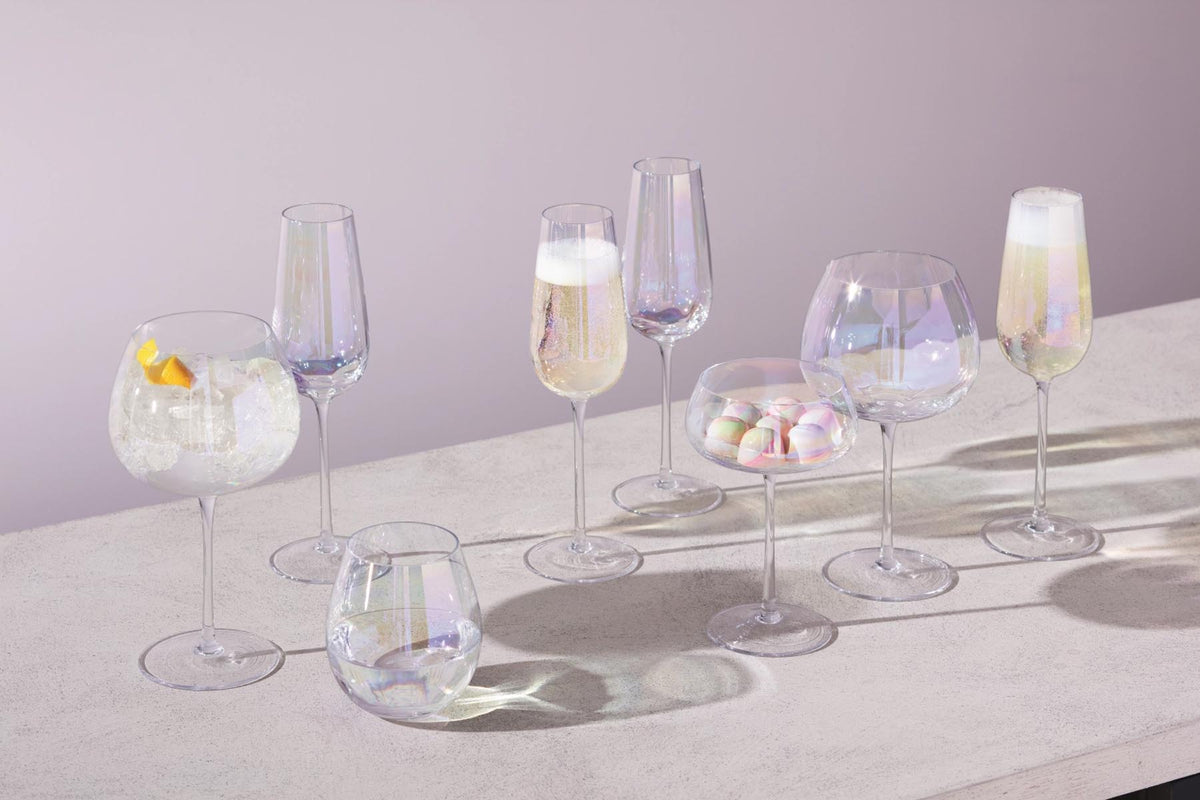 2er Set Pearl Ballonkelch 650ml - perlmutt in Transparent präsentiert im Onlineshop von KAQTU Design AG. Rotweingläser ist von LSA