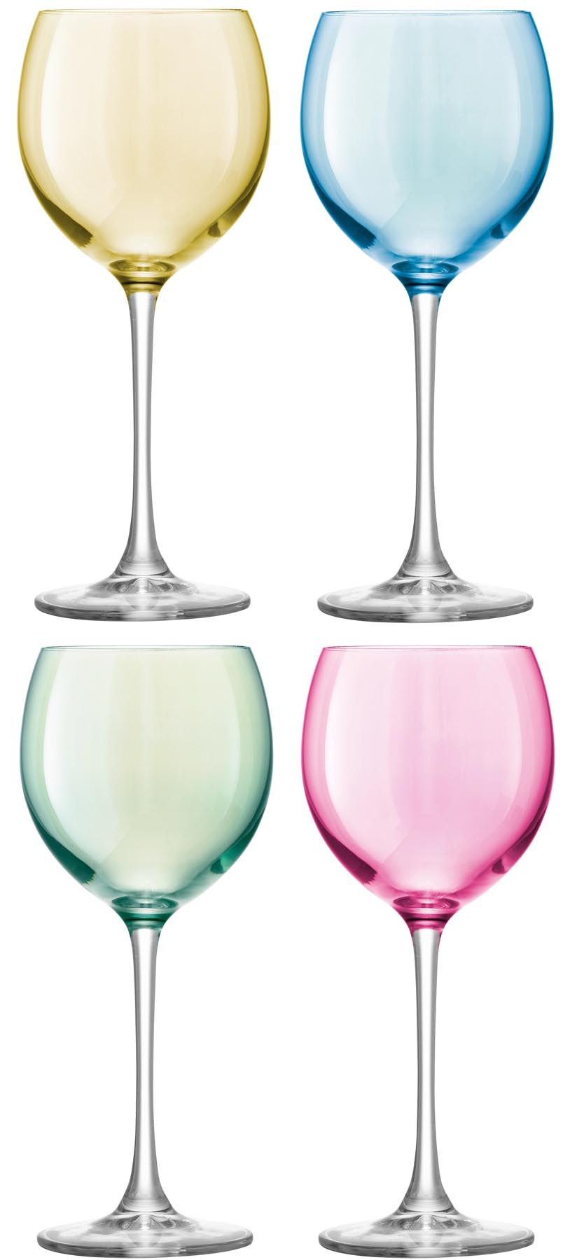 4er Set Polka Weinglas 400ml - pastell assort. in Mehrfarbig präsentiert im Onlineshop von KAQTU Design AG. Glas ist von LSA