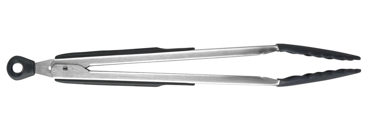 Verriegelbare Zange mit Silikonköpfen, 23 cm in Silber präsentiert im Onlineshop von KAQTU Design AG. Zange ist von OXO