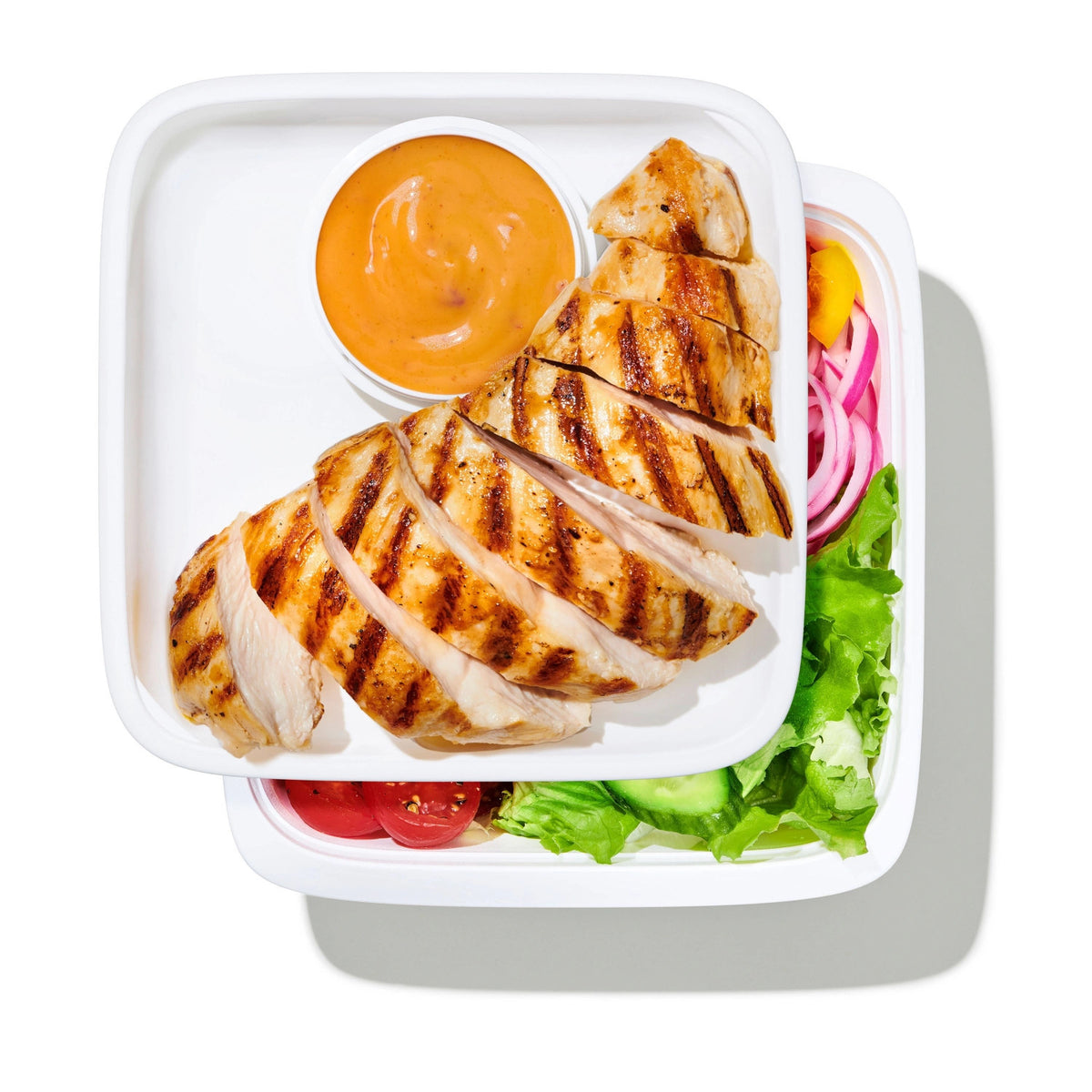 OXO Good Grips Prep  Go Salatbehälter 1.5L in Blau präsentiert im Onlineshop von KAQTU Design AG. Salatzubehör ist von OXO