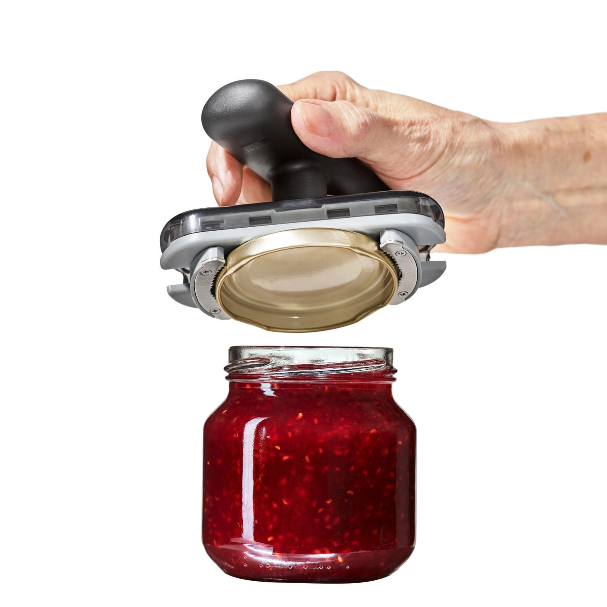 Good Grips Glasöffner mit antirutsch Matte in Schwarz präsentiert im Onlineshop von KAQTU Design AG. Küchenhelfer ist von OXO