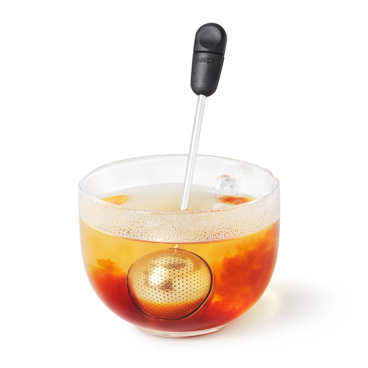 Tee-ei mit Drehverschluss in Silber präsentiert im Onlineshop von KAQTU Design AG. Tasse ist von OXO