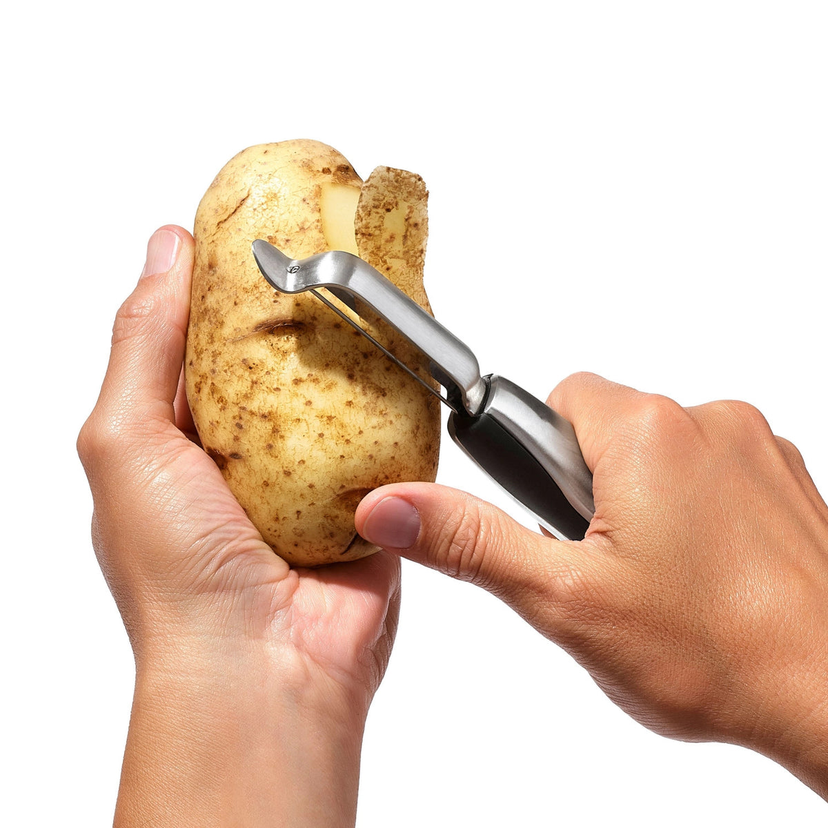 Good Grips Steel Y-Schäler, 13cm in Silber präsentiert im Onlineshop von KAQTU Design AG. Küchenhelfer ist von OXO
