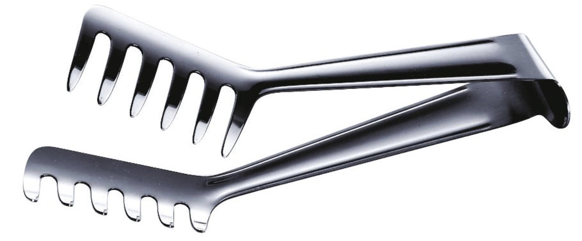 Spaghettizange 19.5cm in Silber präsentiert im Onlineshop von KAQTU Design AG. Zange ist von Piazza