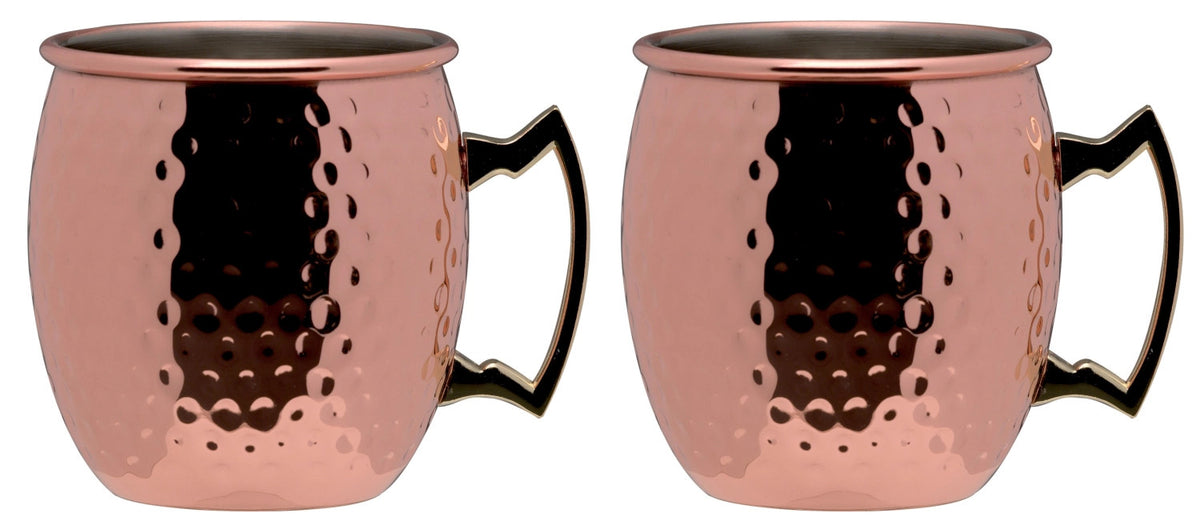 2er Set Mug Moscow Mule Kupfer Hammerschlag in Kupfer präsentiert im Onlineshop von KAQTU Design AG. Tasse ist von Piazza