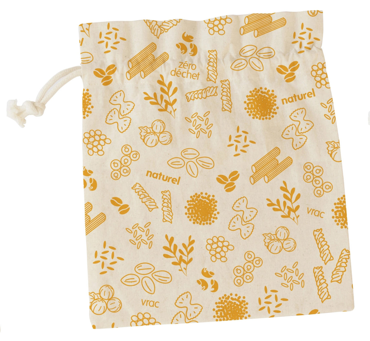 Pebbly Beutel aus Bio-Baumwolle M gelb, 20x25cm in Gelb präsentiert im Onlineshop von KAQTU Design AG. Küchenhelfer ist von Pebbly